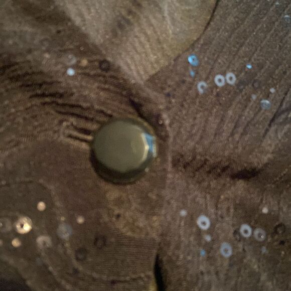 Vintage Bob Mackie Wearable Art Black Sequins Skirt Set Size XL Top Large skirt - Picture 4 of 11